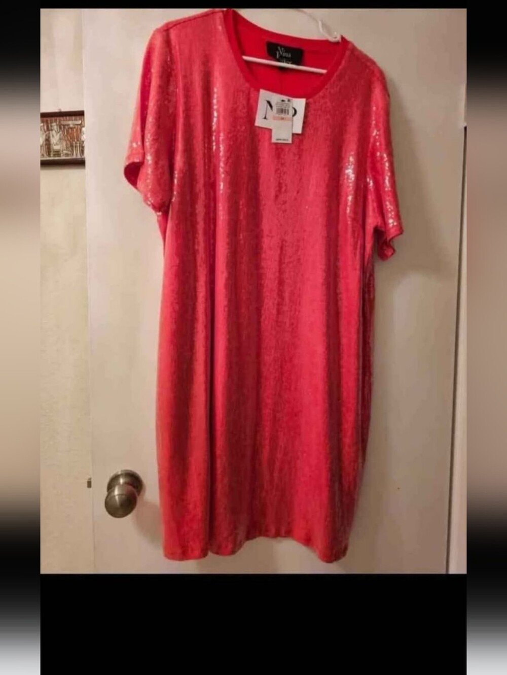 New womans size 2x shimmer dress (95%rayon 5%spandex Lining 100%Polyester)